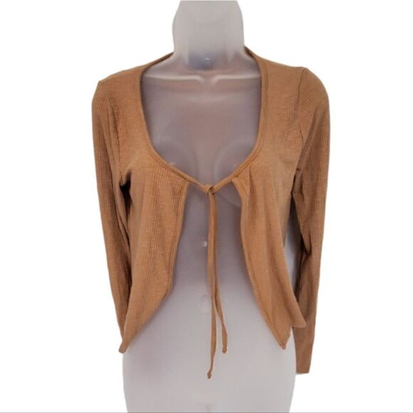 Freshman Tie Open Front Juniors Top - Picture 2 of 7